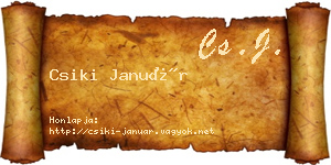 Csiki Január névjegykártya