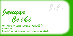 januar csiki business card